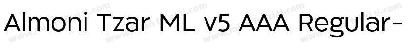 Almoni Tzar ML v5 AAA Regular字体转换
